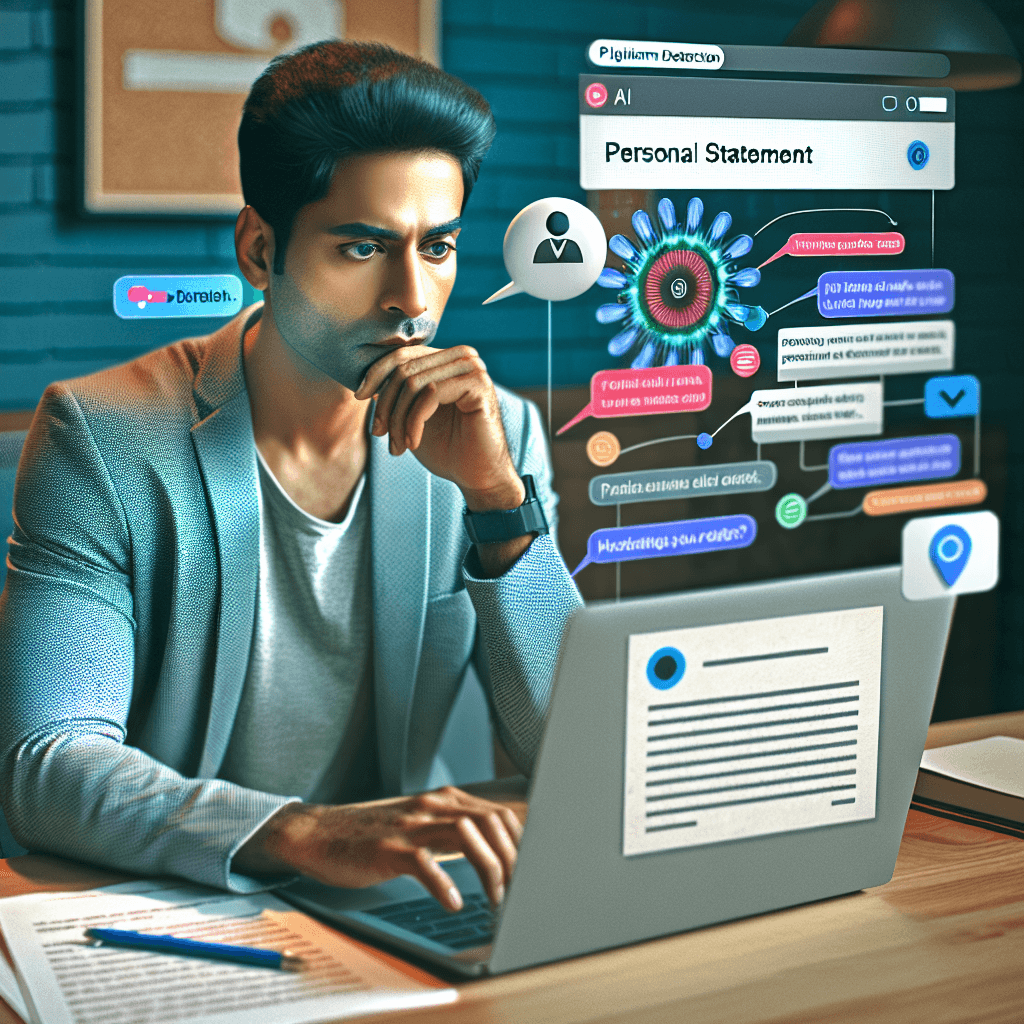 a person on a laptop writing a personal statement