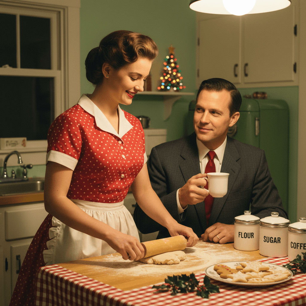 1950s Christmas example generated with Nano Banana