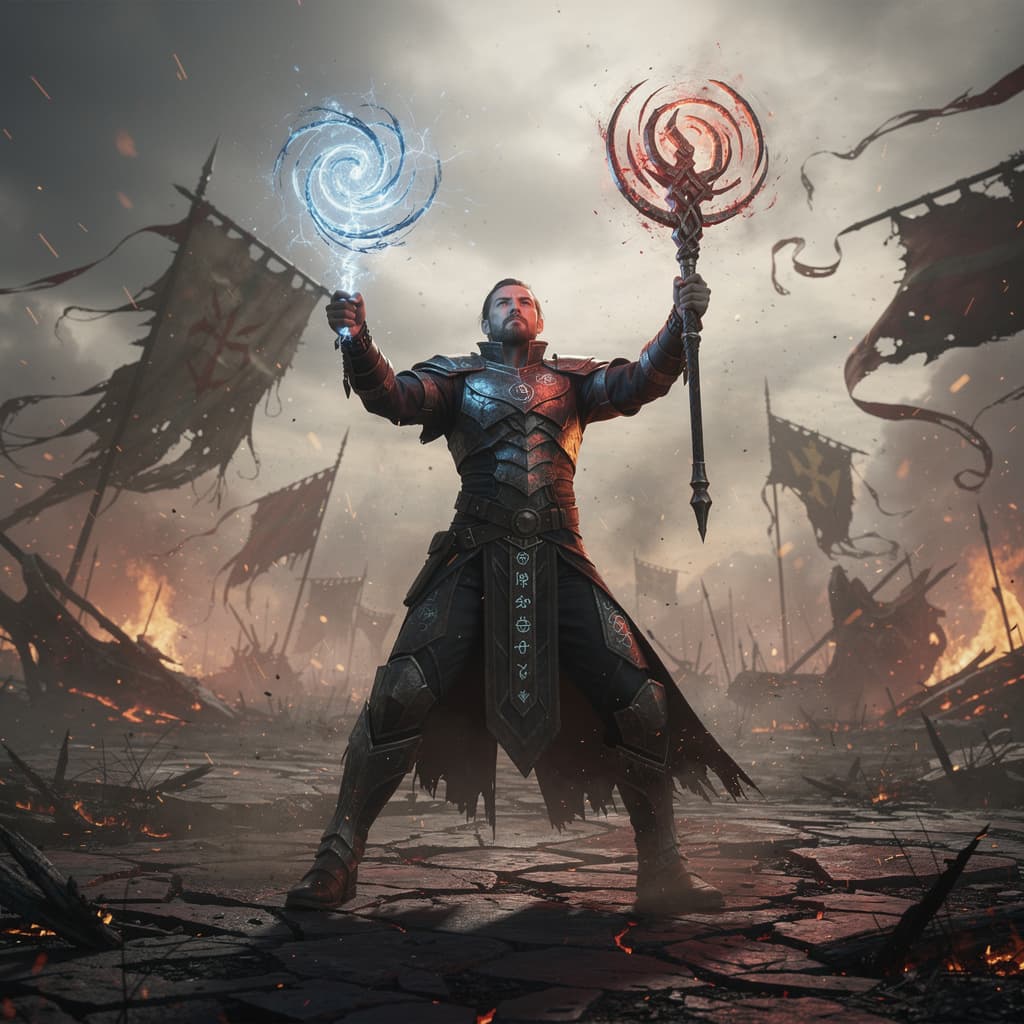 Battle Mage example generated with Flux 2 Pro