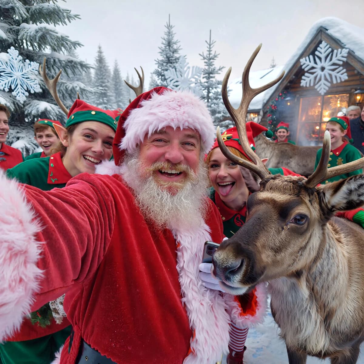 Santa Selfie example generated with ImagineArt 1.5