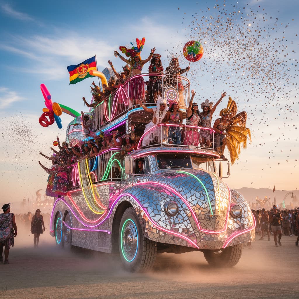 Art Car Party example generated with Flux 2 Flex