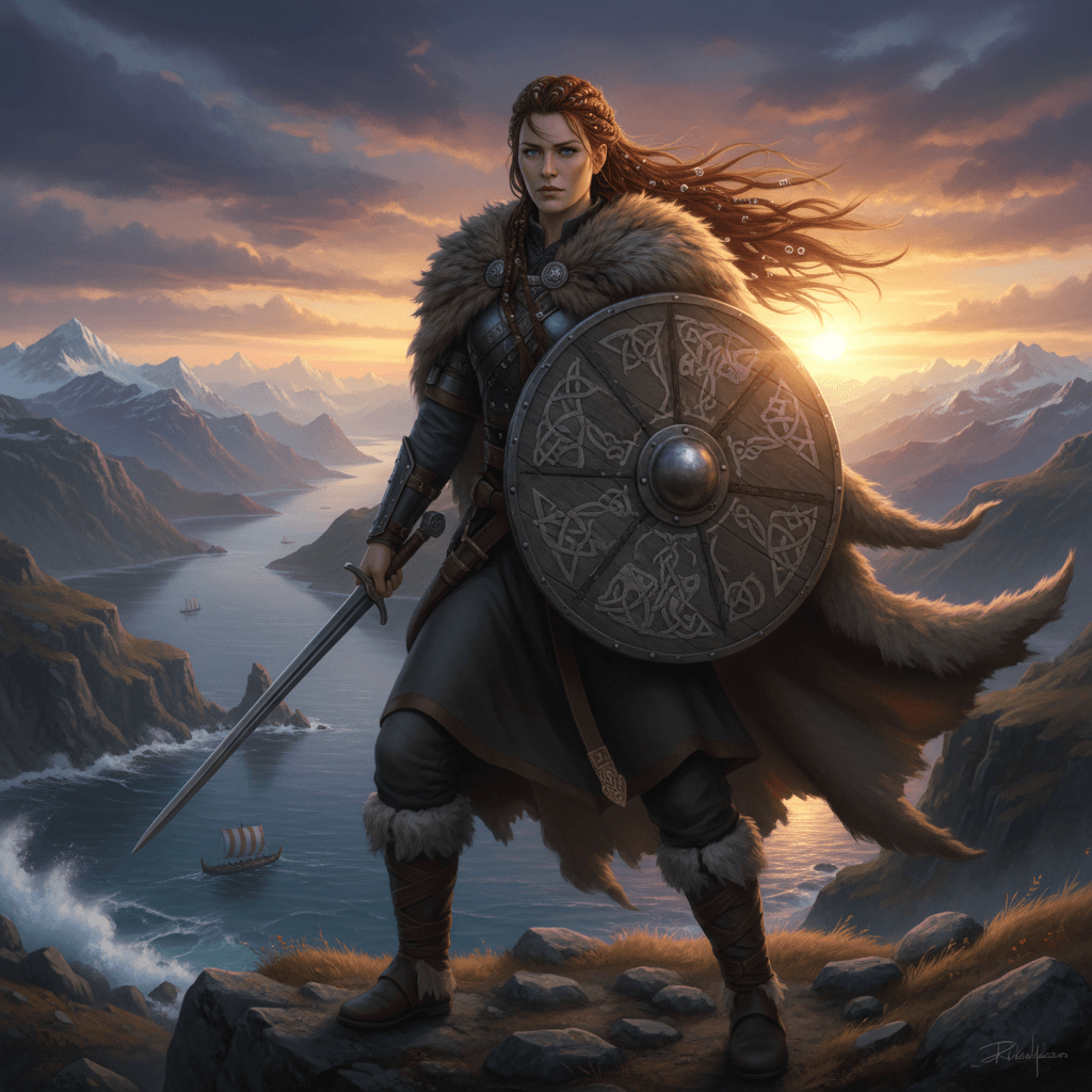 Shieldmaiden example generated with Nano Banana