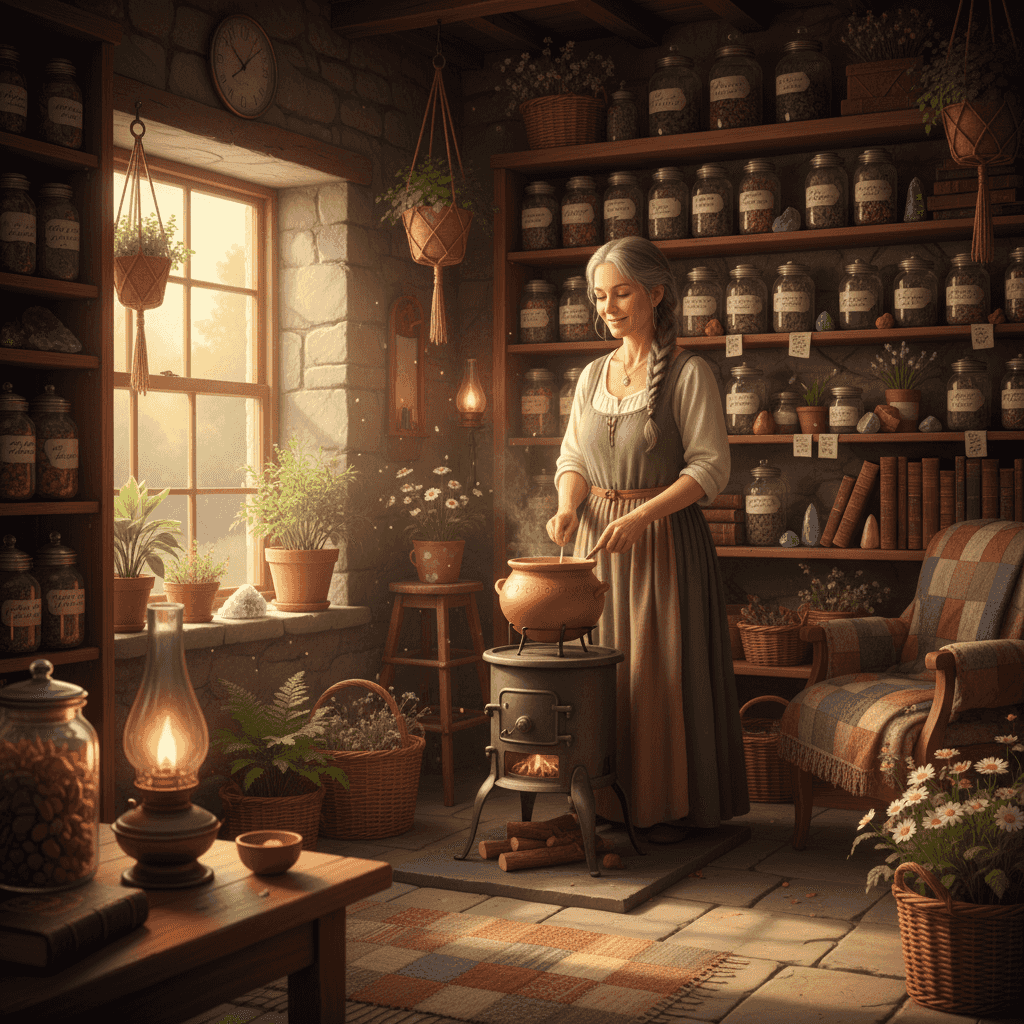 Cottage Witch example generated with Nano Banana