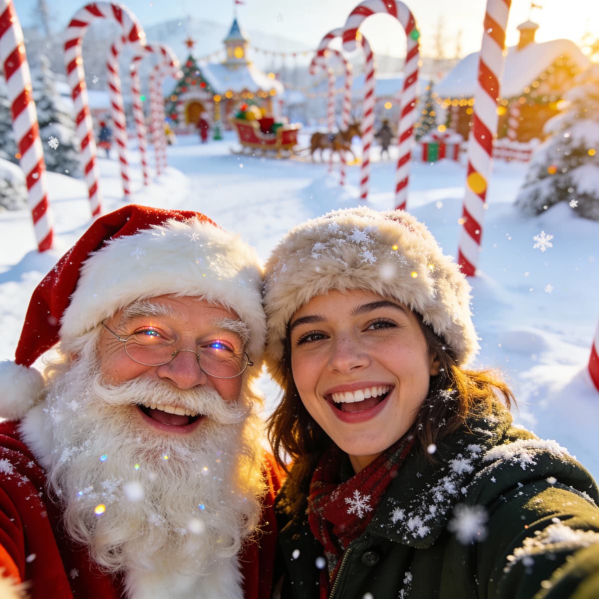 Santa Selfie example generated with ByteDance SeeDream v4.5