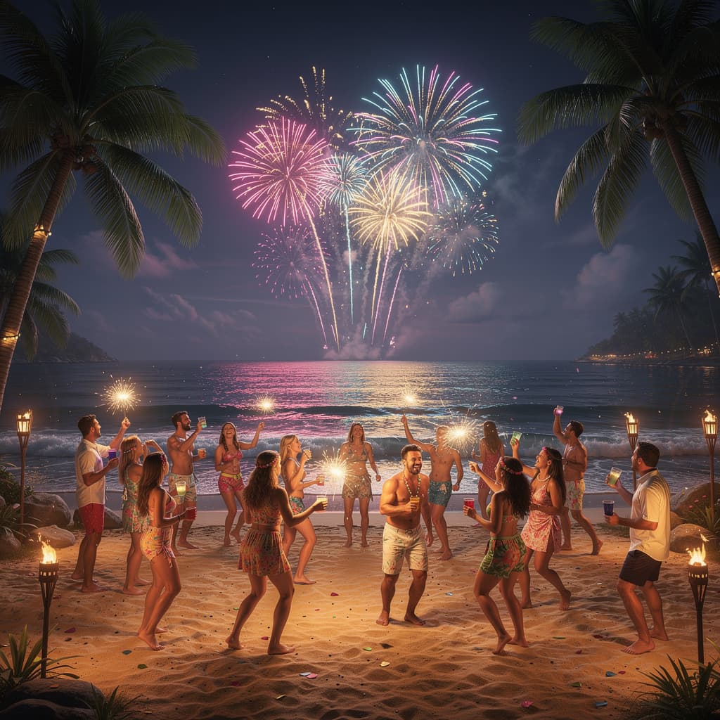 Beach Celebration example generated with Flux 2 Pro