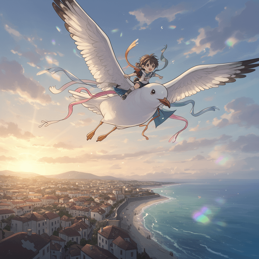 Flying Scene example generated with Flux 2