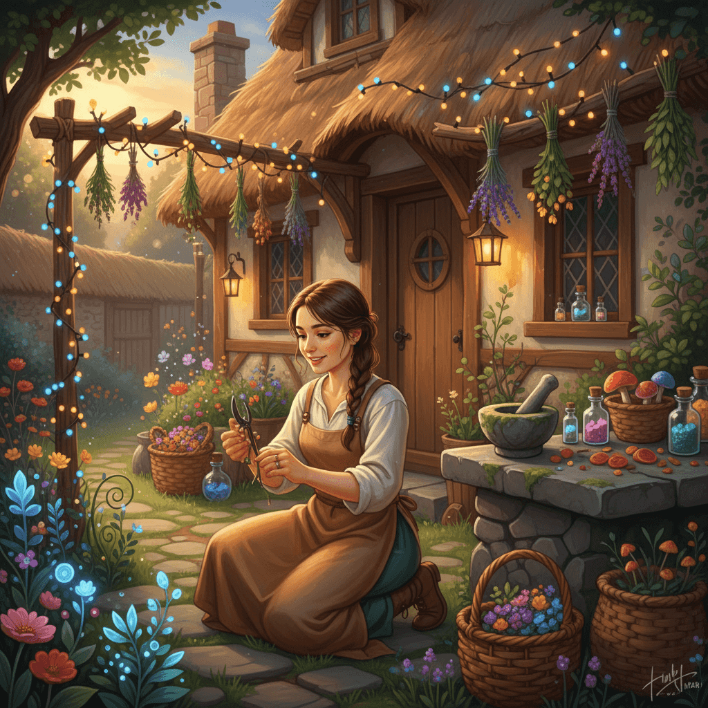 Cottage Witch example generated with Nano Banana