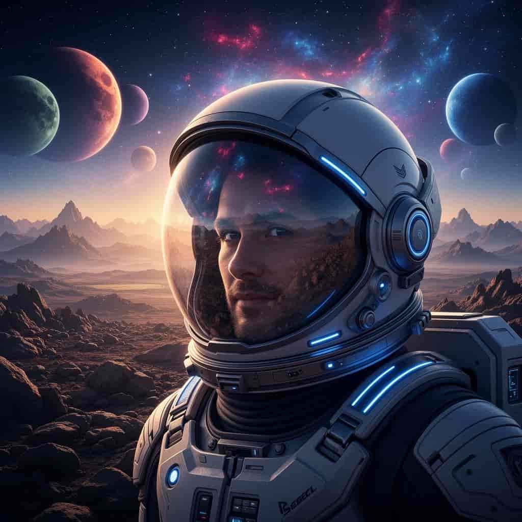 Planetary Landscape example generated with Flux 2 Flex