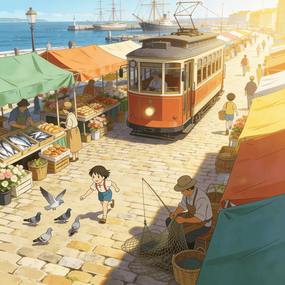 Seaside Town example generated with ByteDance SeeDream v4.5