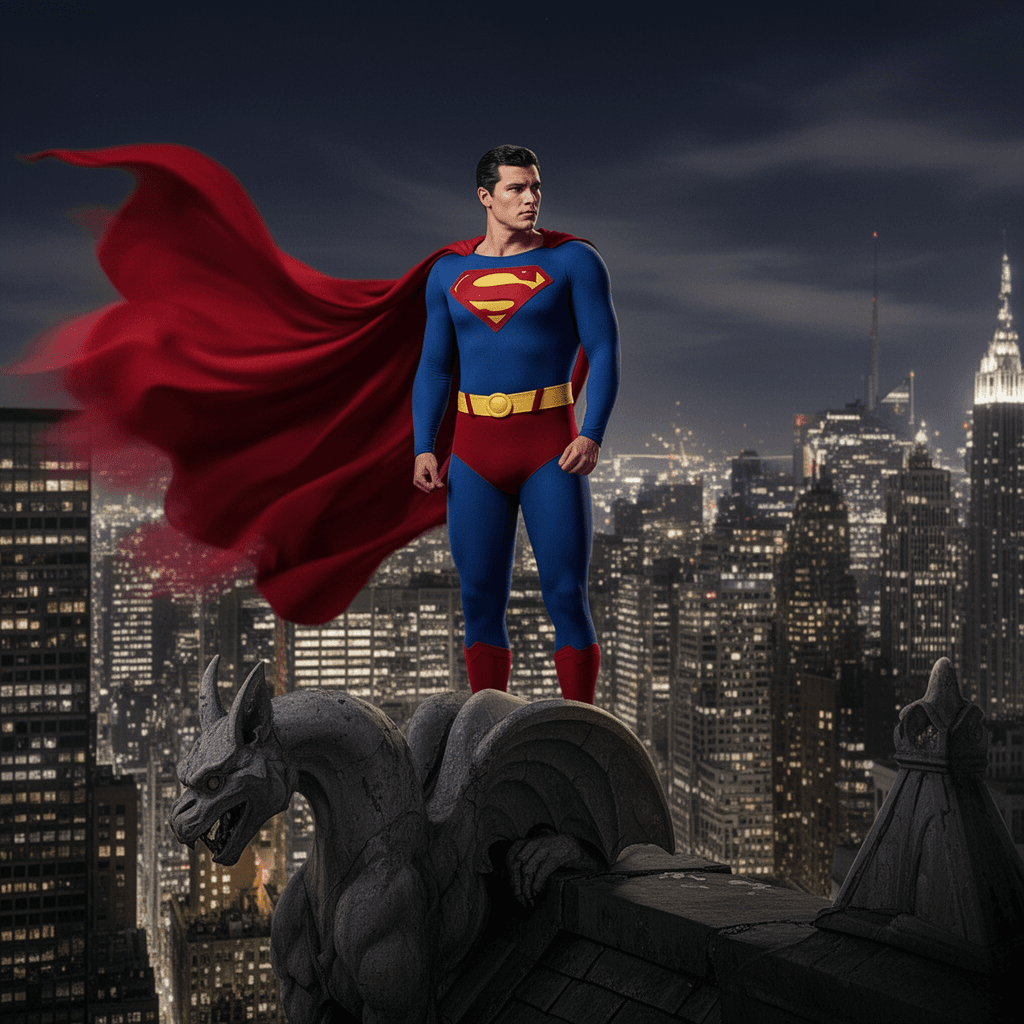 Caped Hero example generated with Flux 2