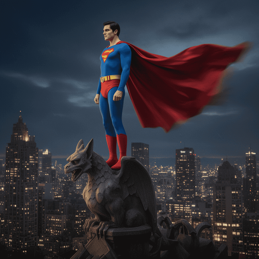 Caped Hero example generated with Flux 2