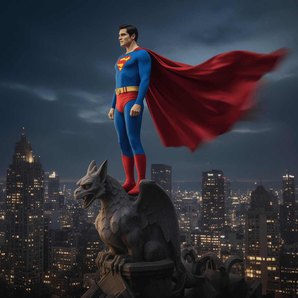 Caped Hero example generated with Flux 2