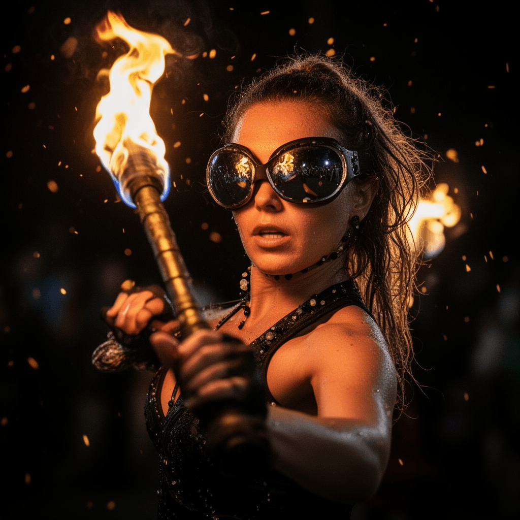 Fire Dancer example generated with Flux 2