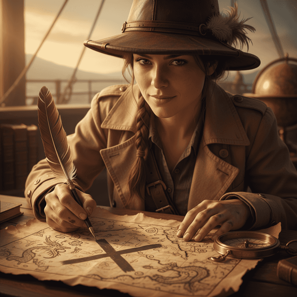 Treasure Hunter example generated with Nano Banana