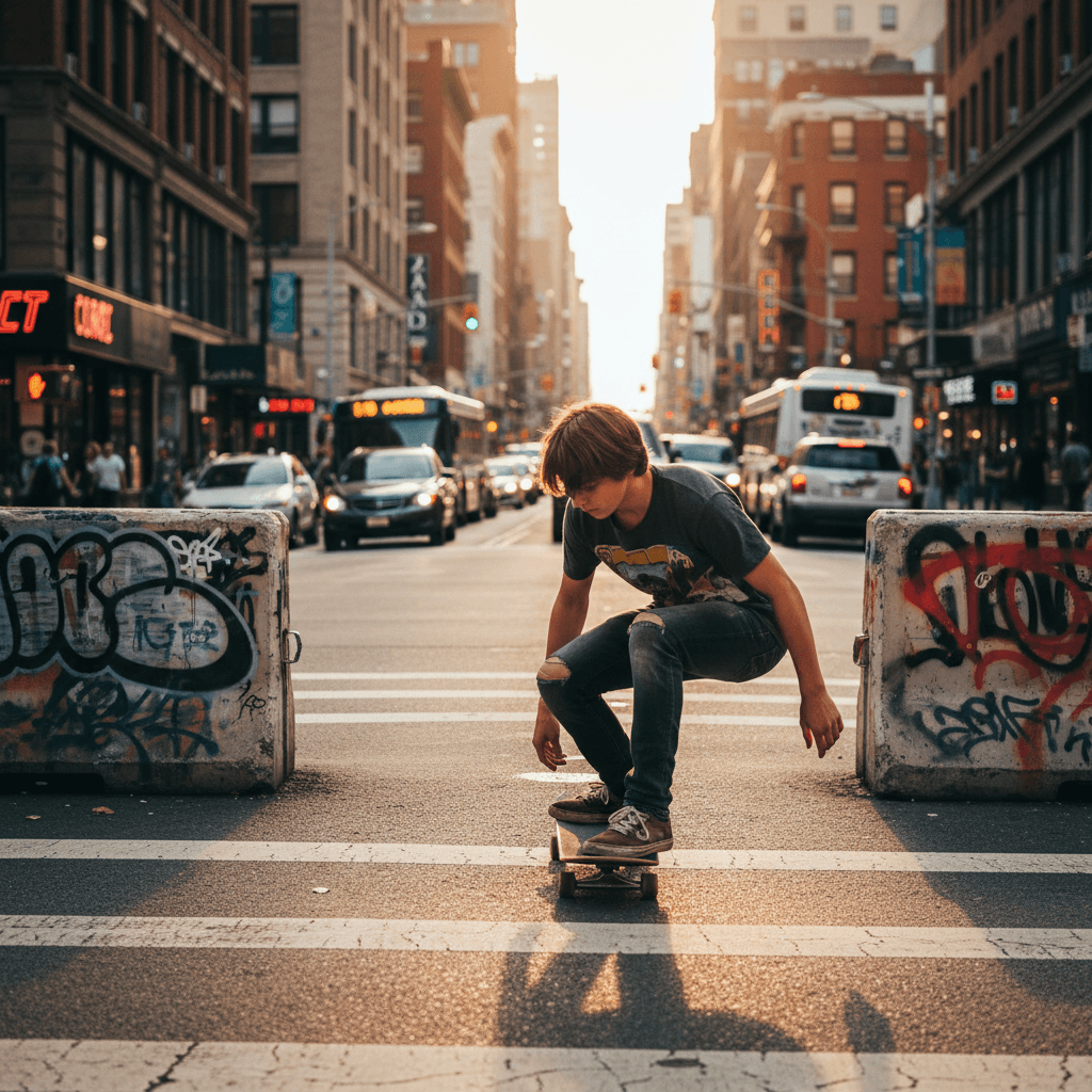 Urban Life example generated with Nano Banana