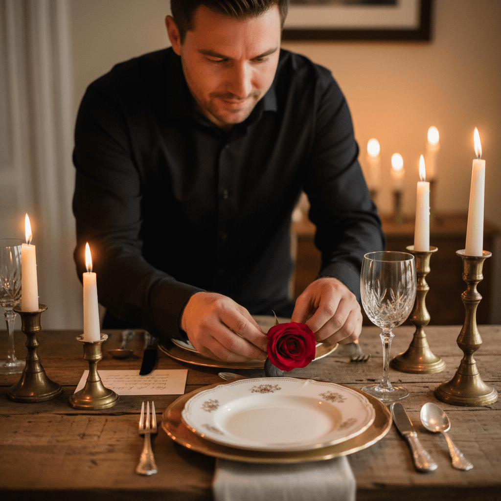 Romantic Dinner example generated with Nano Banana