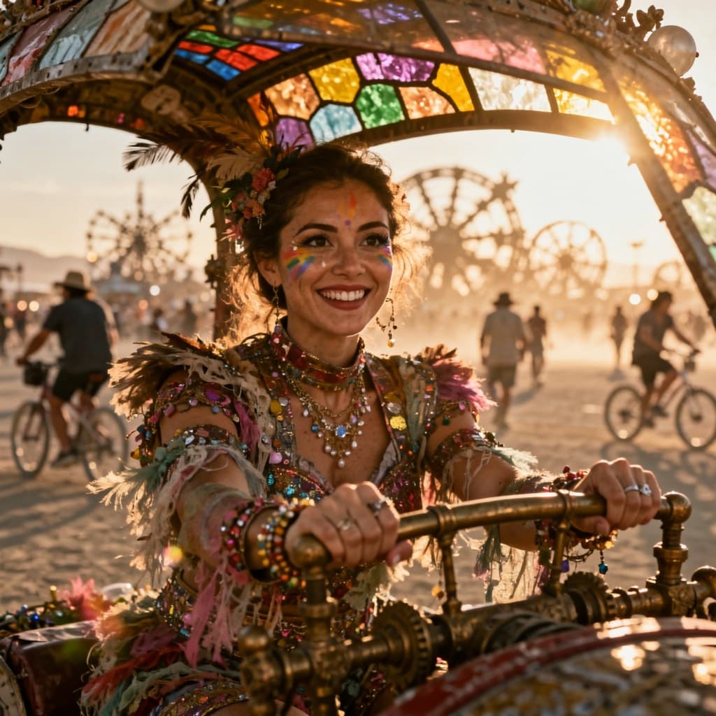 Art Car Party example generated with Flux 2 Pro