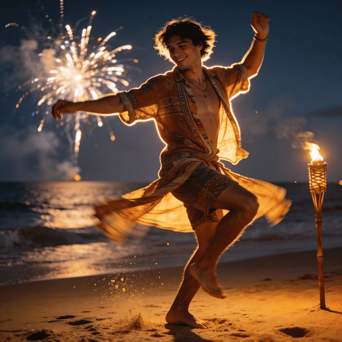 Beach Celebration example generated with ByteDance SeeDream v4.5