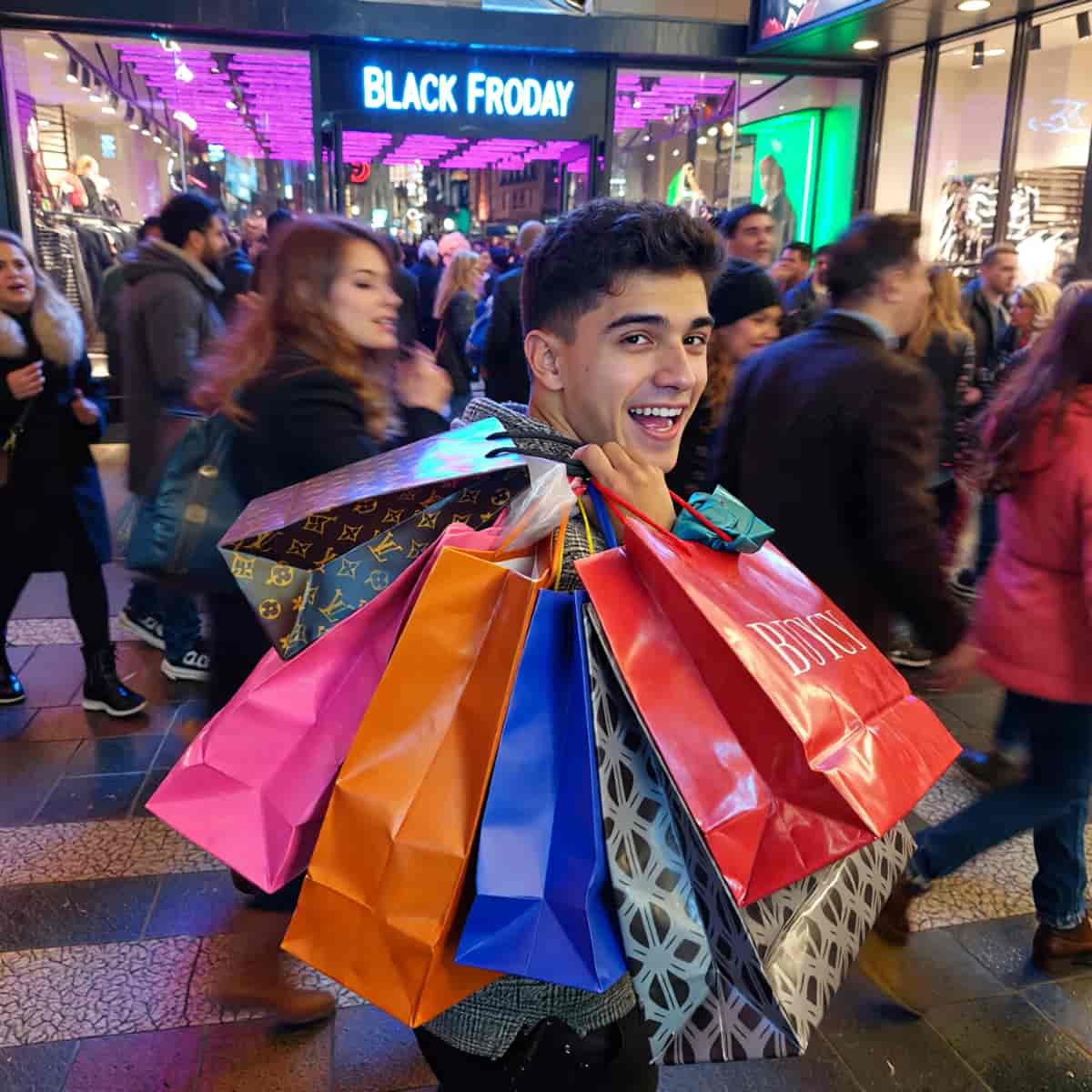 Shopping Frenzy example generated with ImagineArt 1.5