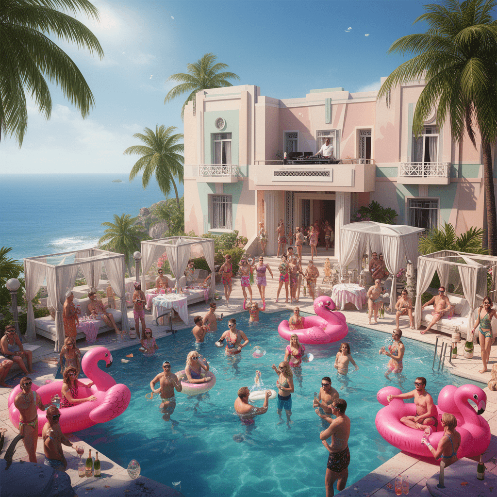 Beach Party example generated with Flux 2