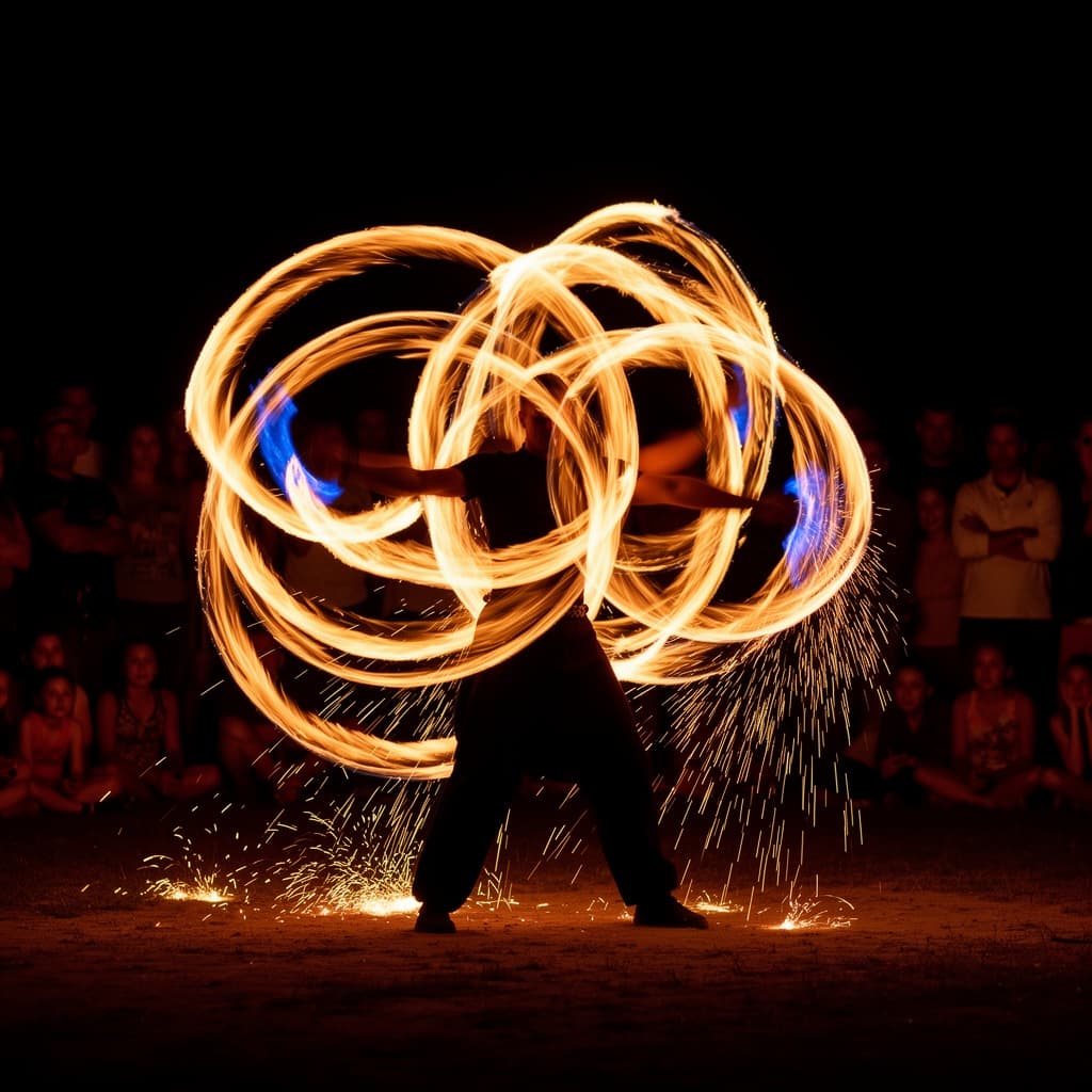 Fire Dancer example generated with Flux 2 Flex