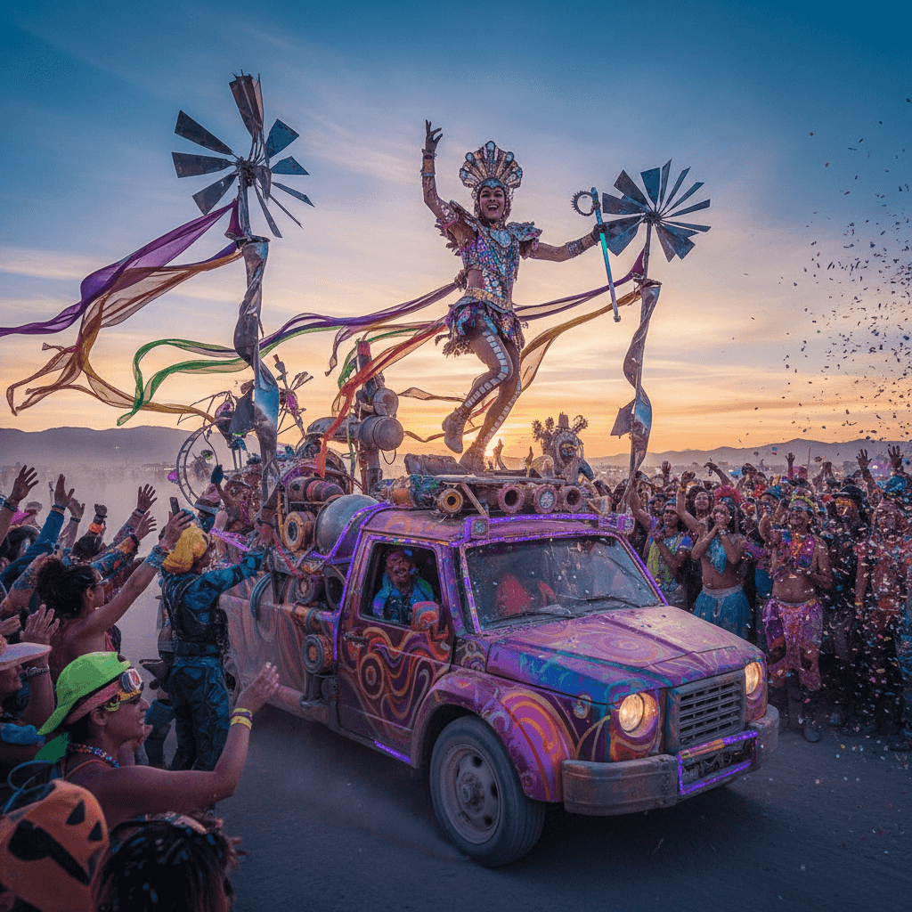 Art Car Party example generated with Nano Banana