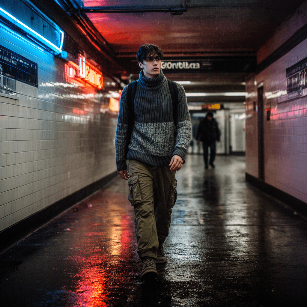 Urban Fashion example generated with Flux 2