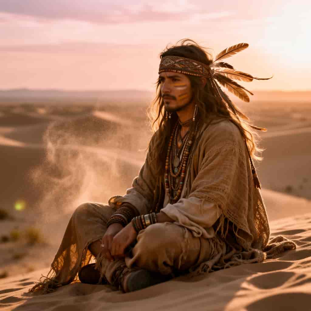 Desert Tribal example generated with Flux 2 Flex