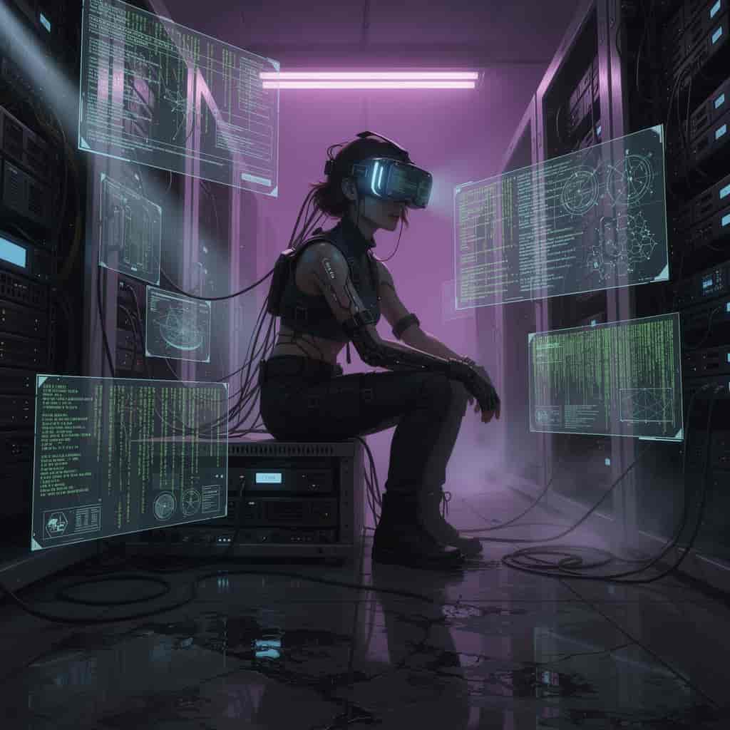 Netrunner example generated with Flux 2 Pro