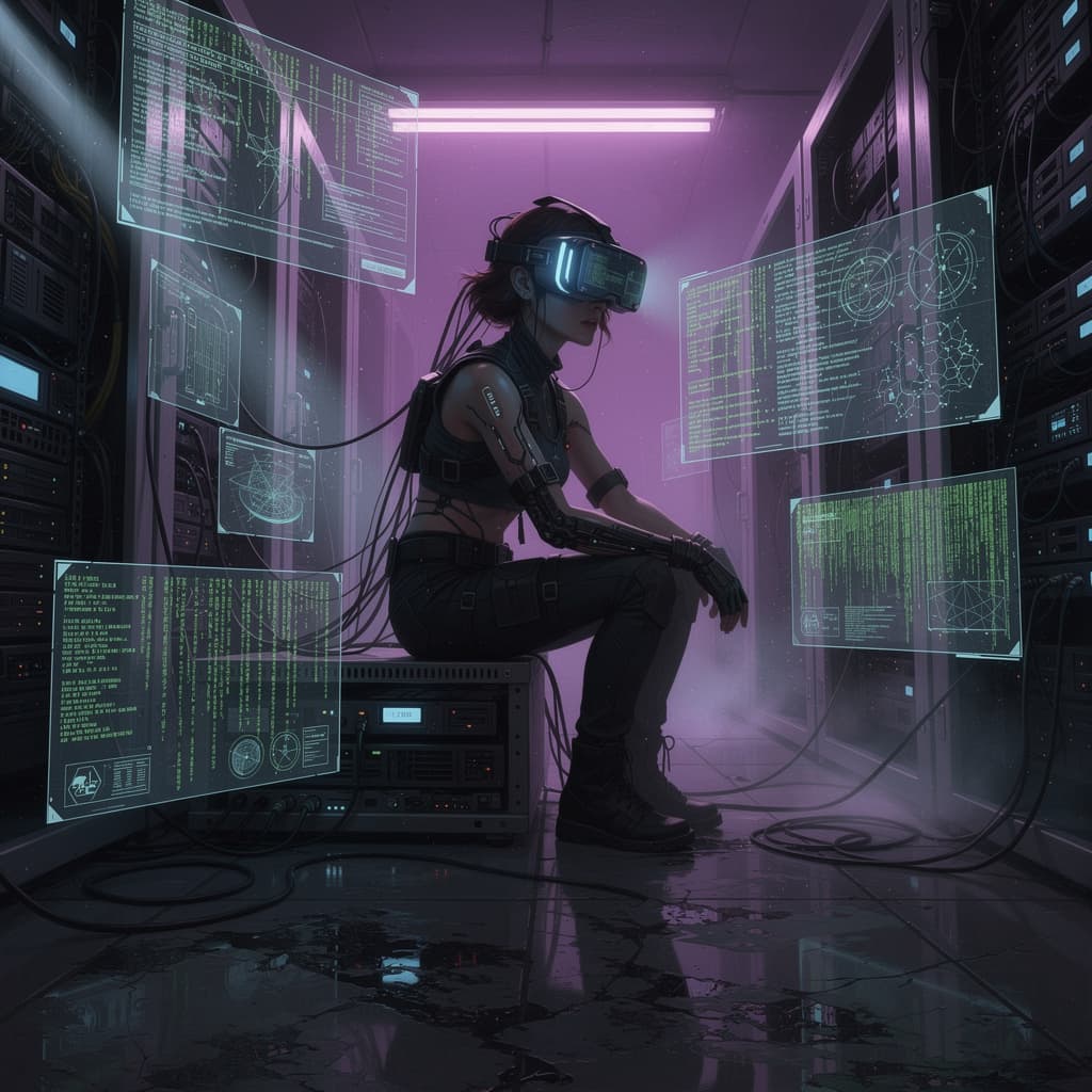 Netrunner example generated with Flux 2 Pro