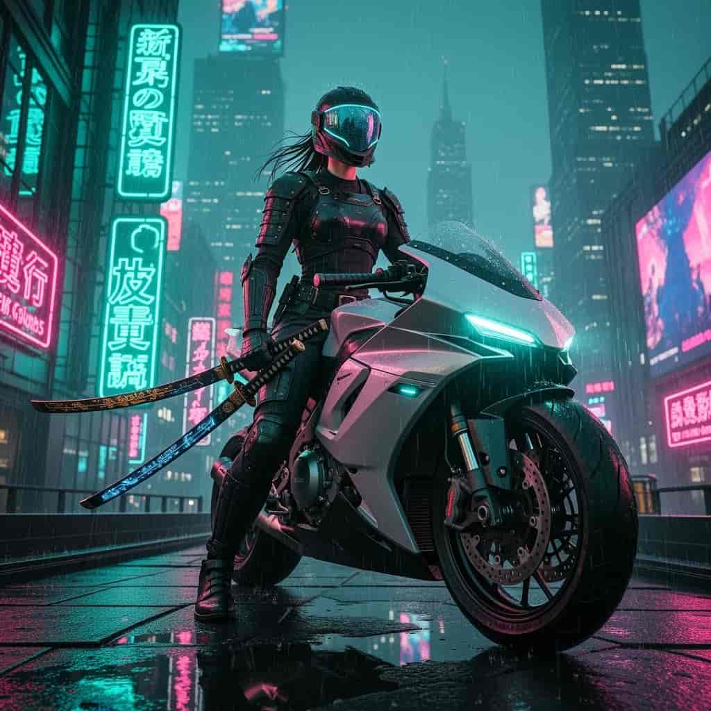 Street Samurai example generated with Flux 2 Flex