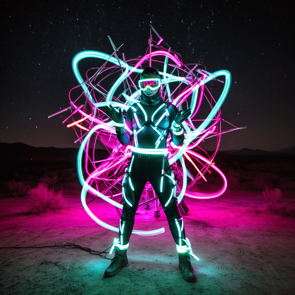 Neon Night example generated with Flux 2