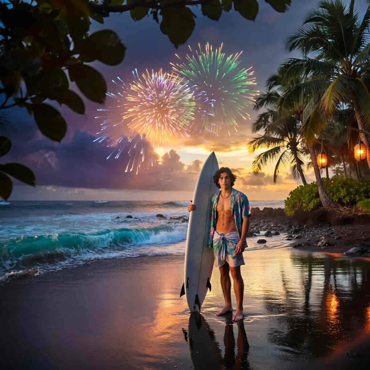 Beach Celebration example generated with ImagineArt 1.5