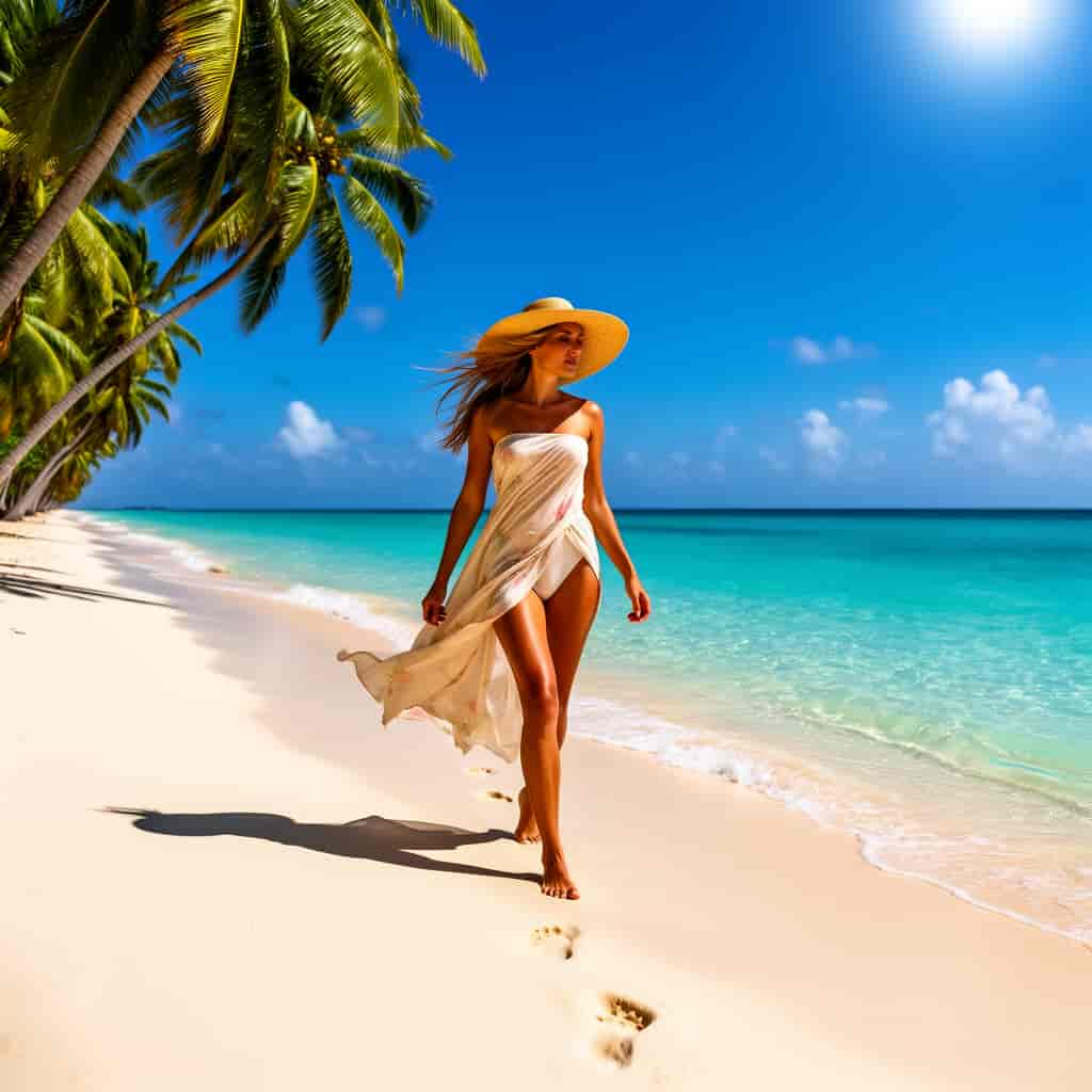 Tropical Beach example generated with Flux 2 Flex