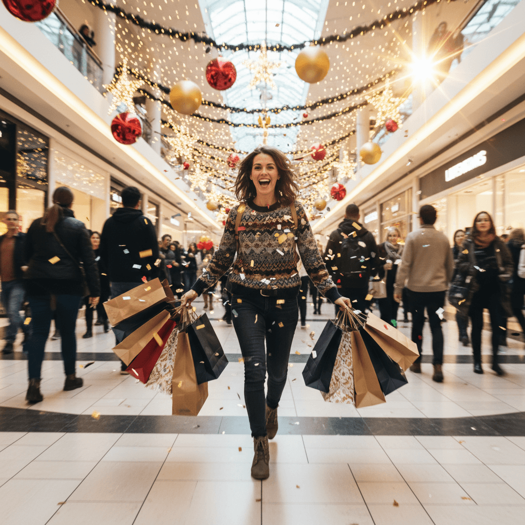 Shopping Frenzy example generated with Nano Banana