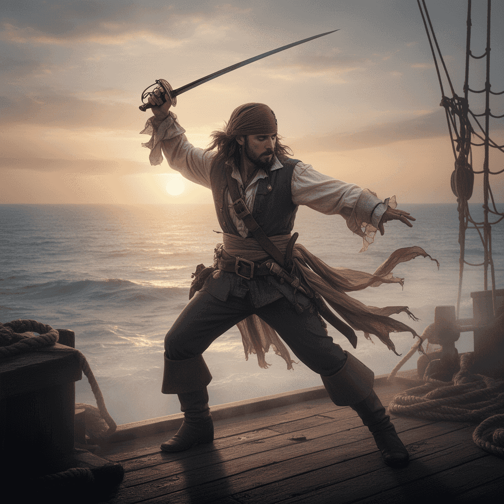 Swashbuckler example generated with Flux 2