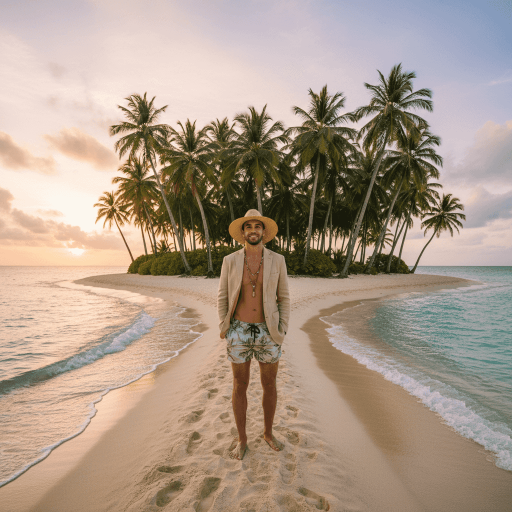 Island Paradise example generated with Nano Banana