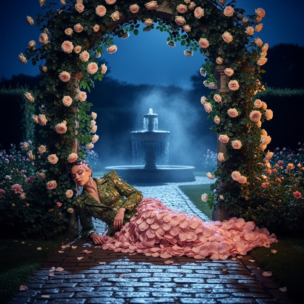 Garden of Time example generated with Flux 2 Flex