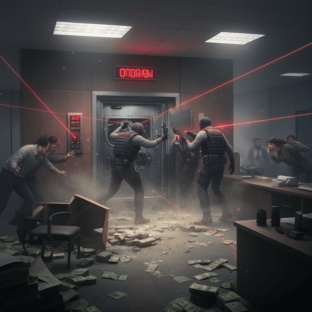 Heist Scene example generated with Flux 2