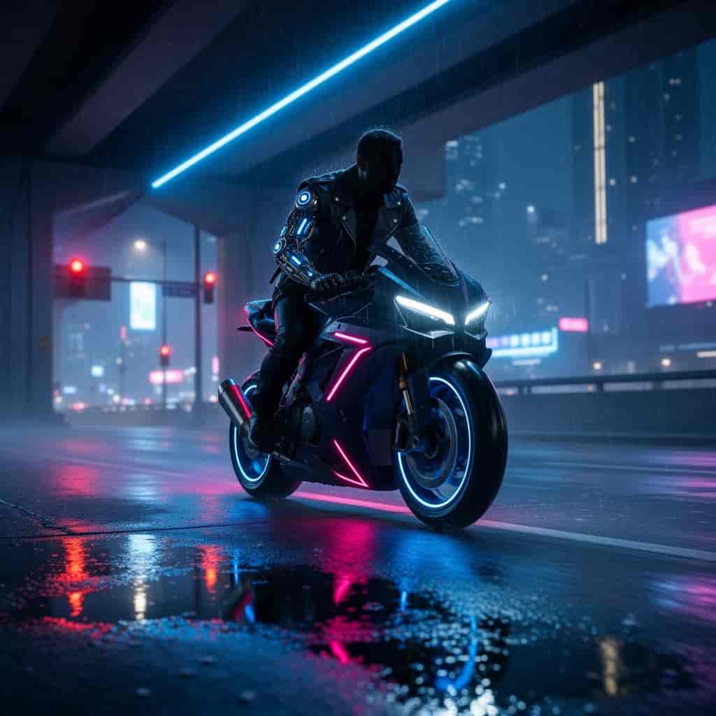 Neon City example generated with Flux 2 Flex