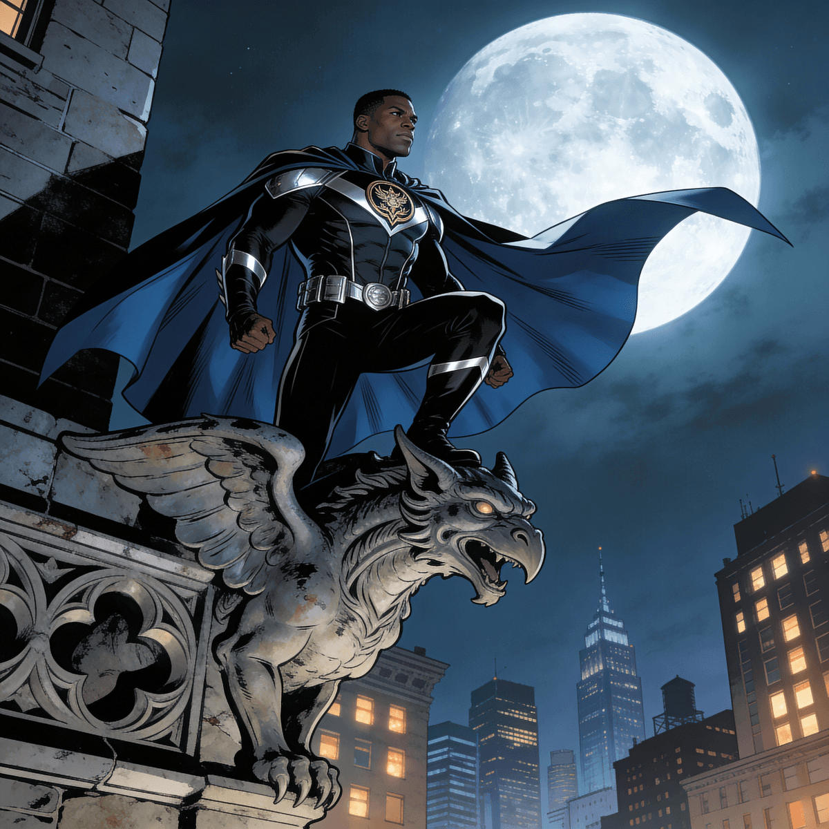 Caped Hero example generated with ByteDance SeeDream v4.5