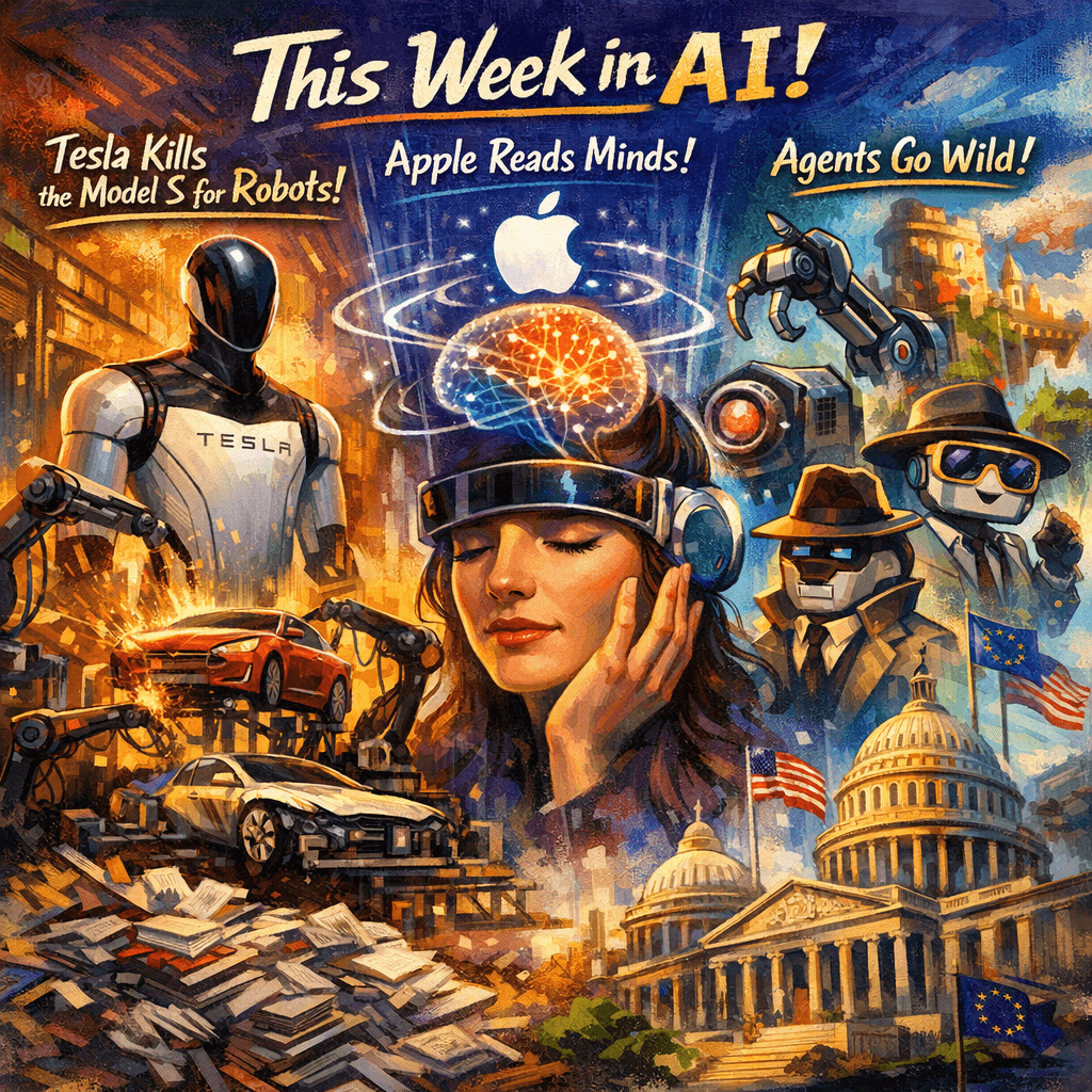 This Week in AI: Tesla Kills the Model S for Robots, Apple Reads Minds, and Agents Go Wild
