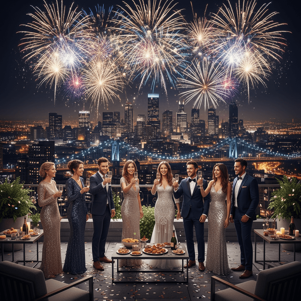 Rooftop Party example generated with Nano Banana