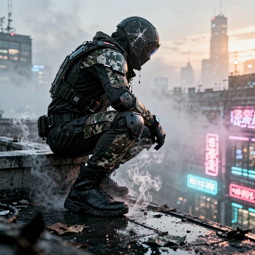 Stealth Hero example generated with Flux 2 Pro