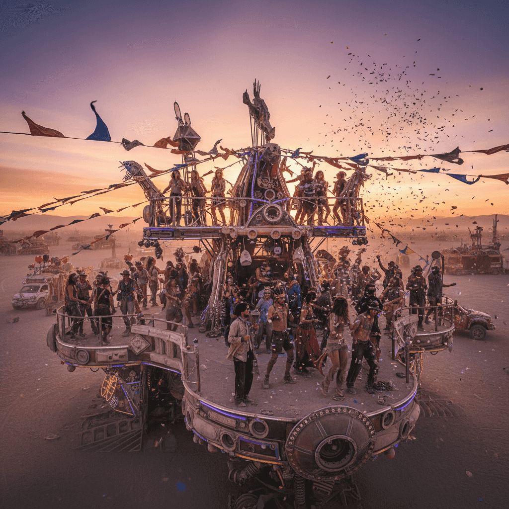 Art Car Party example generated with Nano Banana