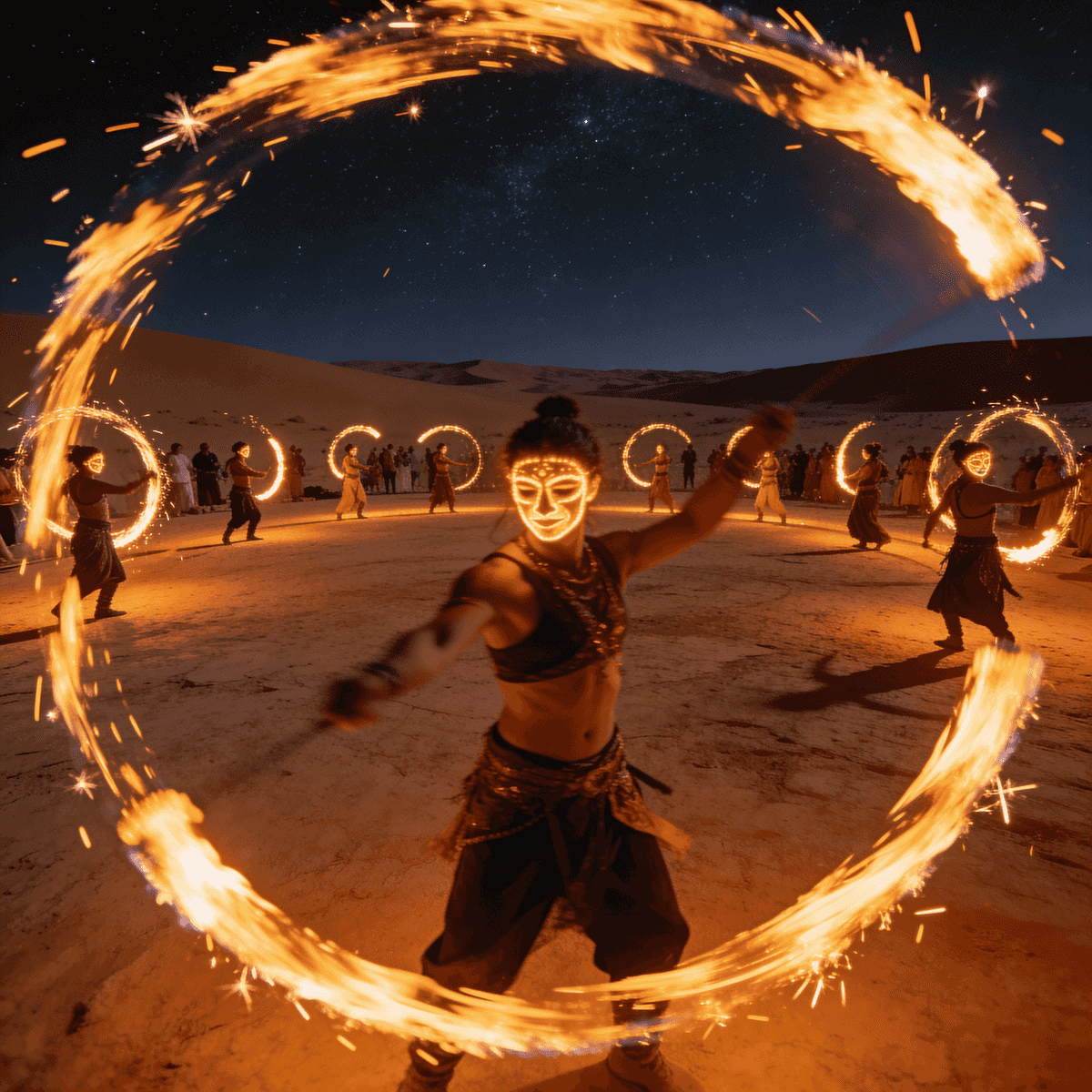 Fire Dancer example generated with ByteDance SeeDream v4.5