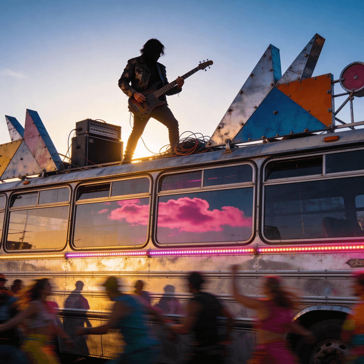 Art Car Party example generated with ByteDance SeeDream v4.5