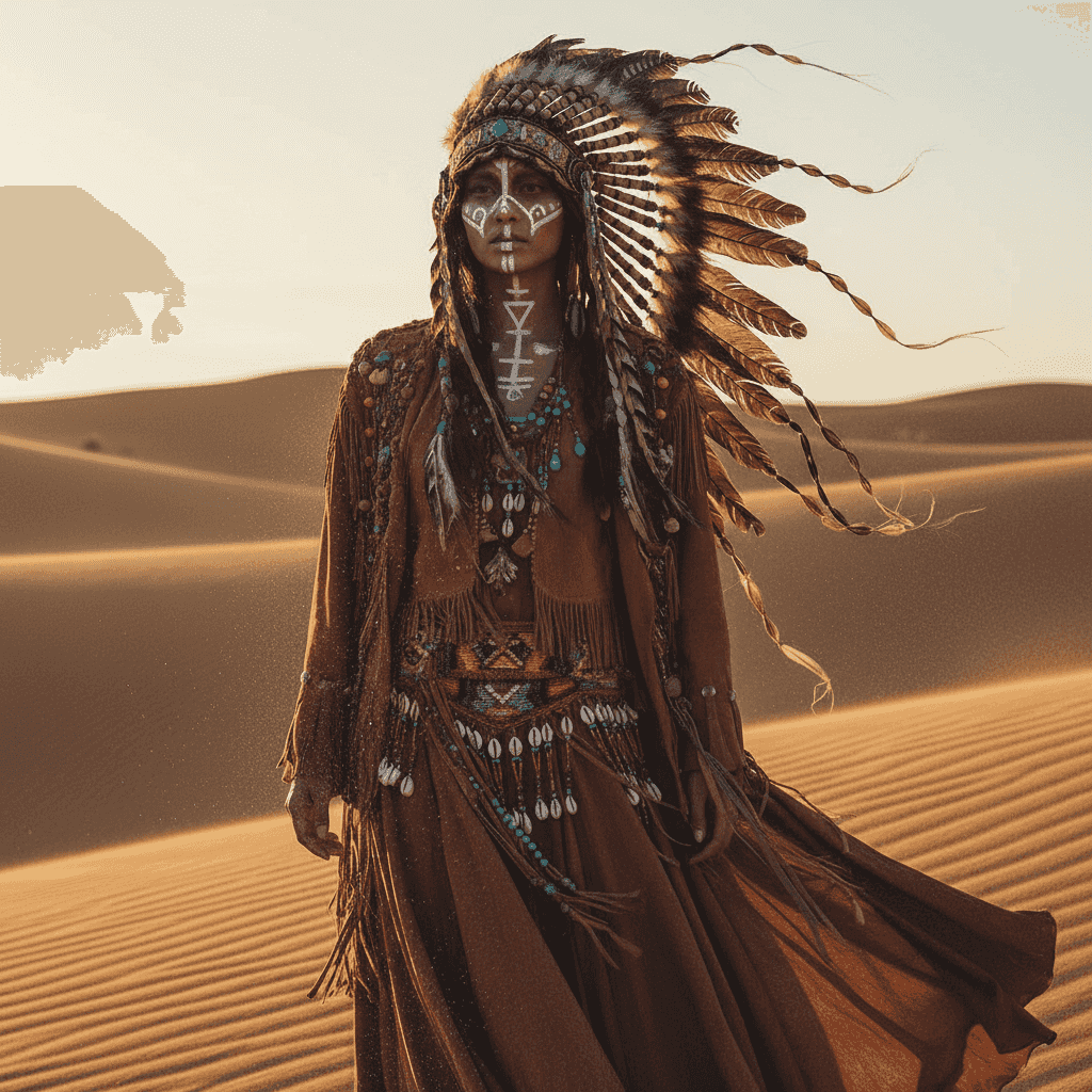 Desert Tribal example generated with Nano Banana