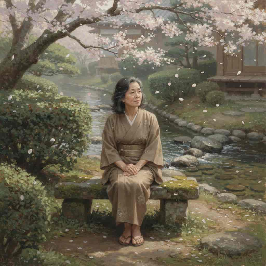 Sakura Garden example generated with Flux 2 Pro