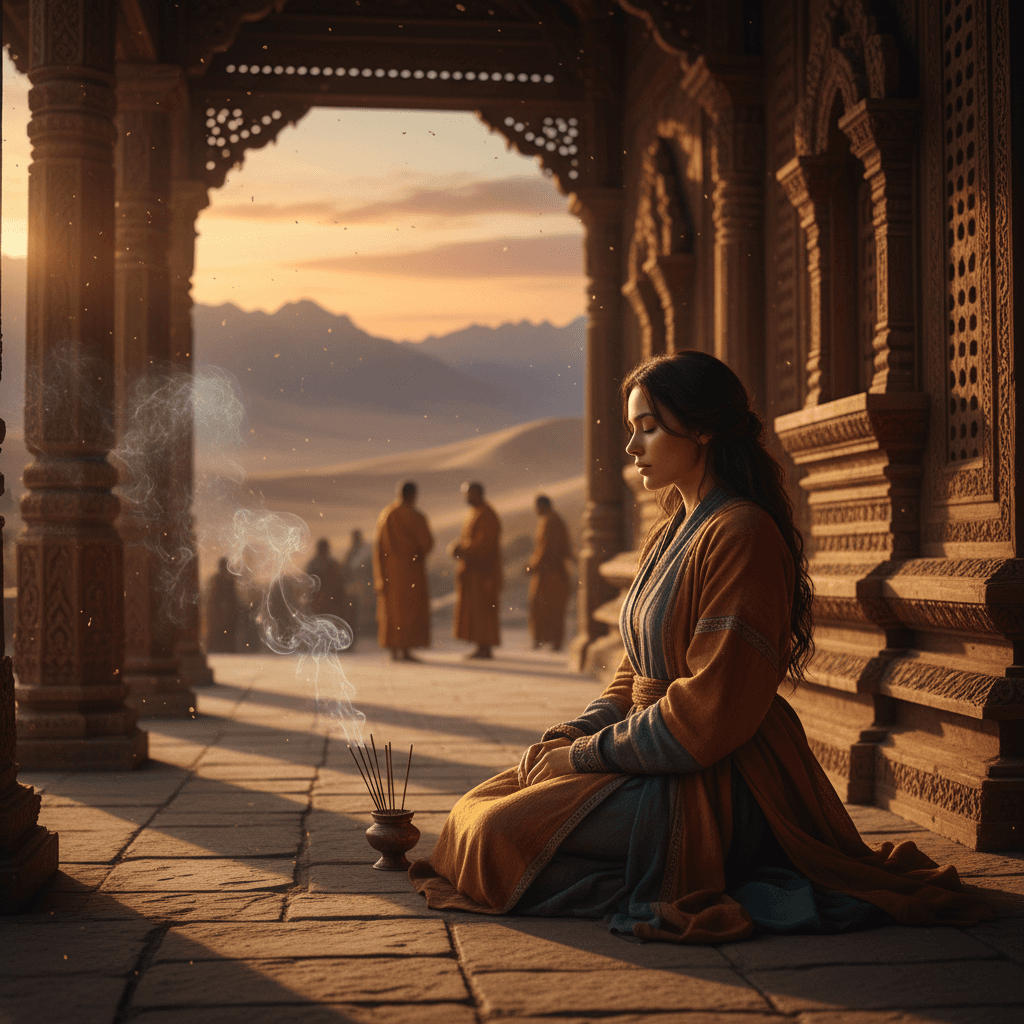 Temple Gathering example generated with Nano Banana